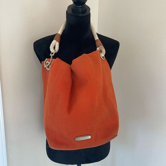 Michael kors orange canvas shoulder bag - Picture 1 of 12